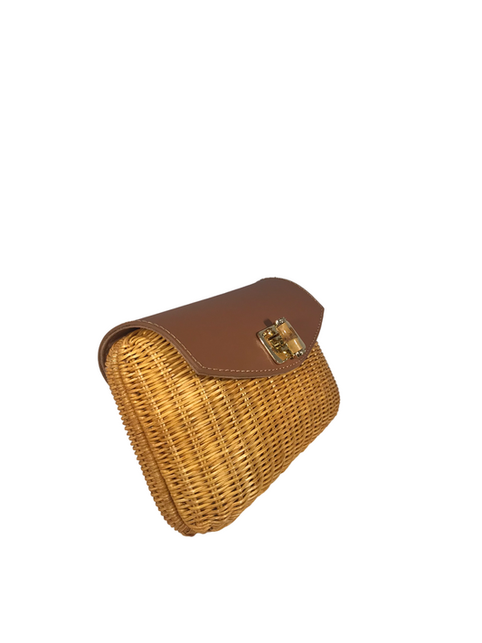 Thayla Rattan Clutch Bag