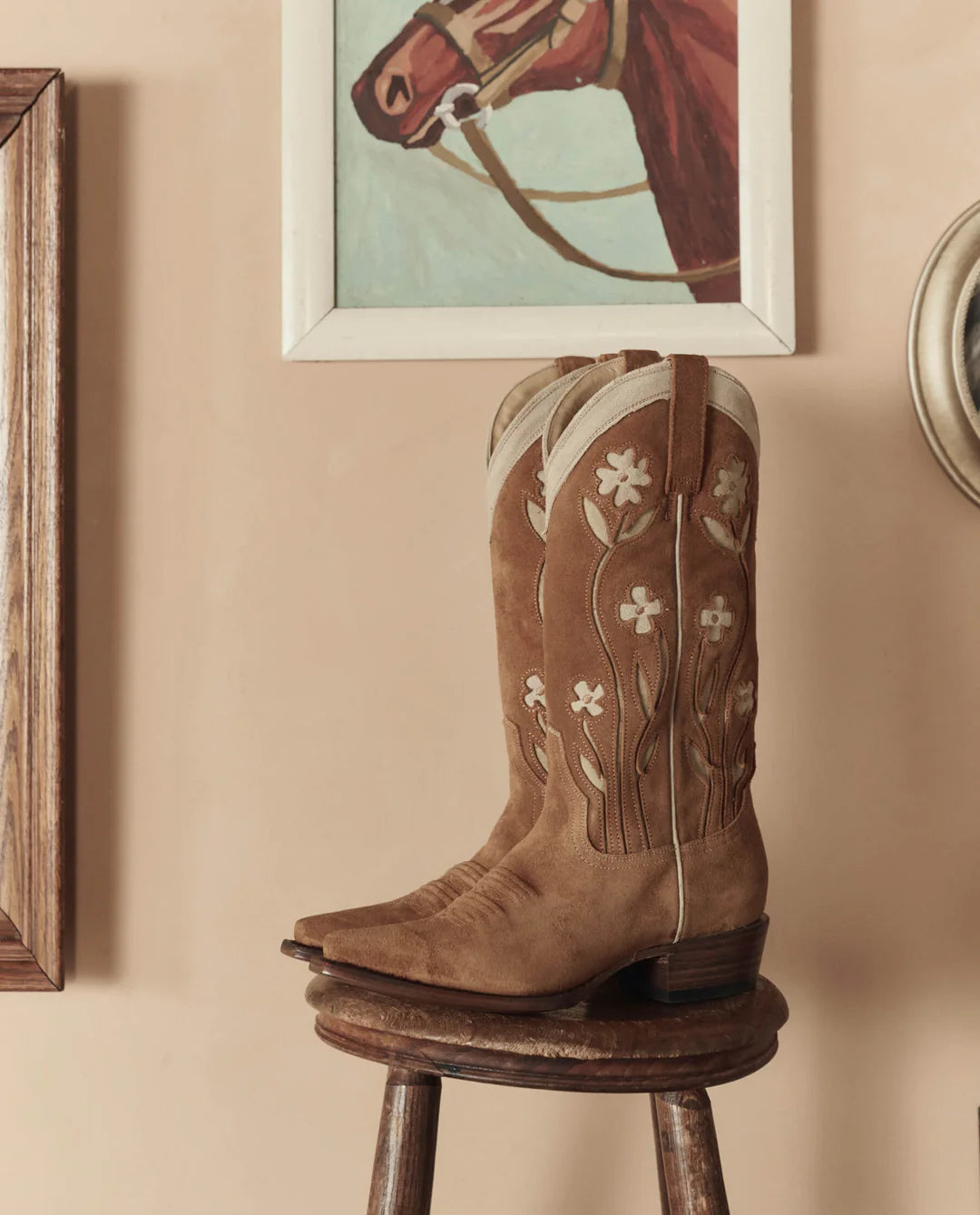 The Cowboy Boot (Suede Floral).