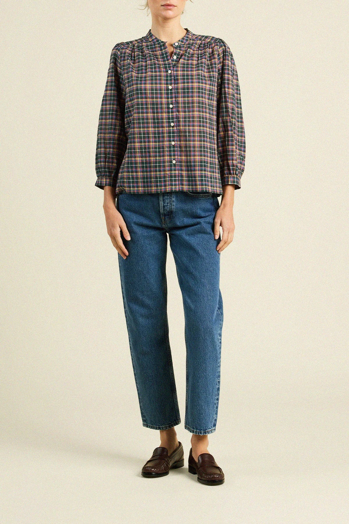 Clara Blouse - Prisma Plaid