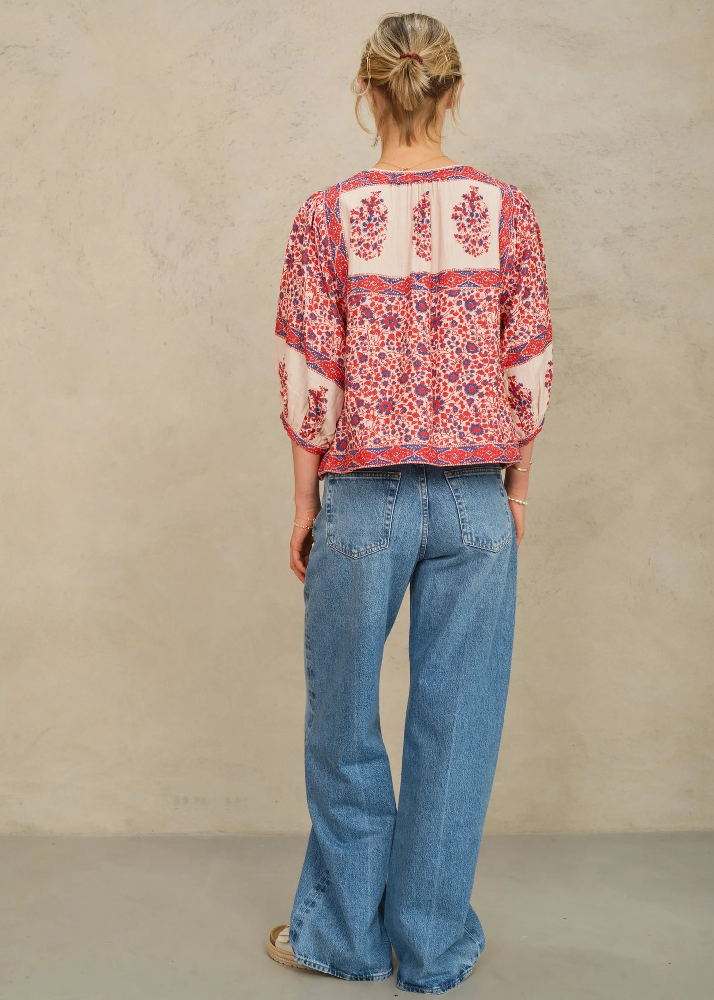 Della Print Jacket - Red