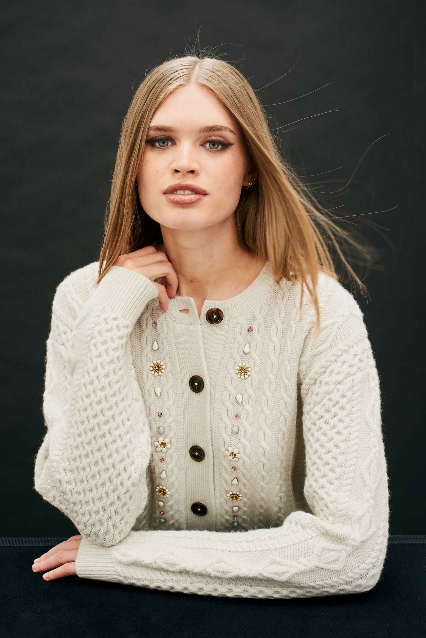 Jewel Cable Cardigan