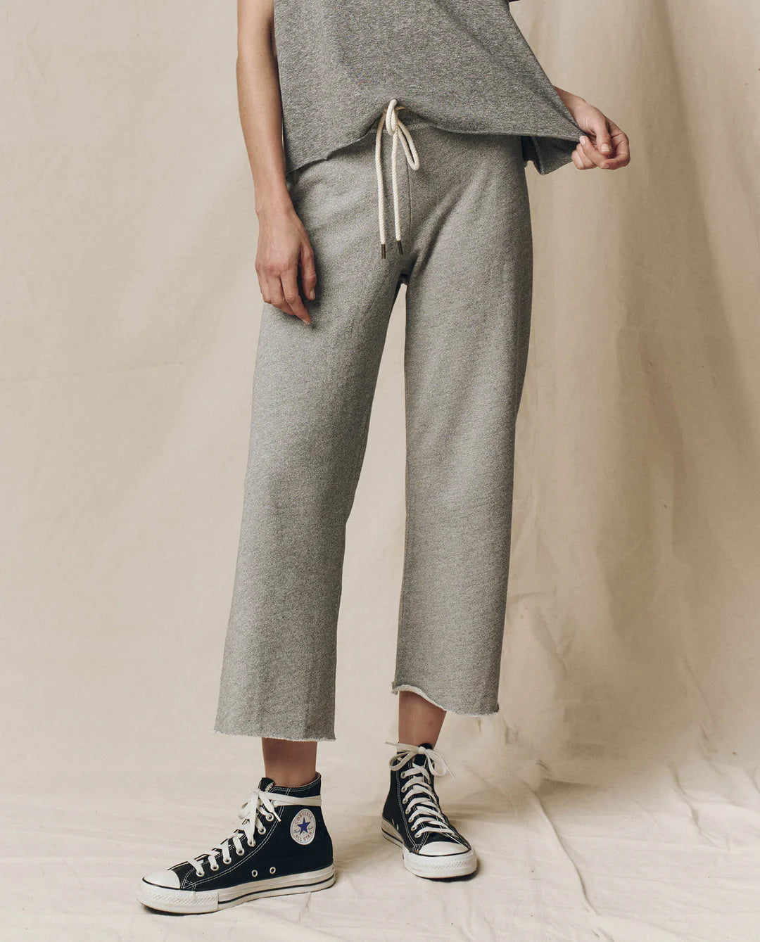 The Wide Leg Cropped Sweatpants