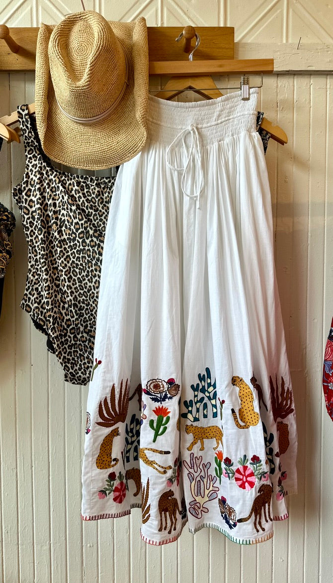 Animal Embroidery Skirt