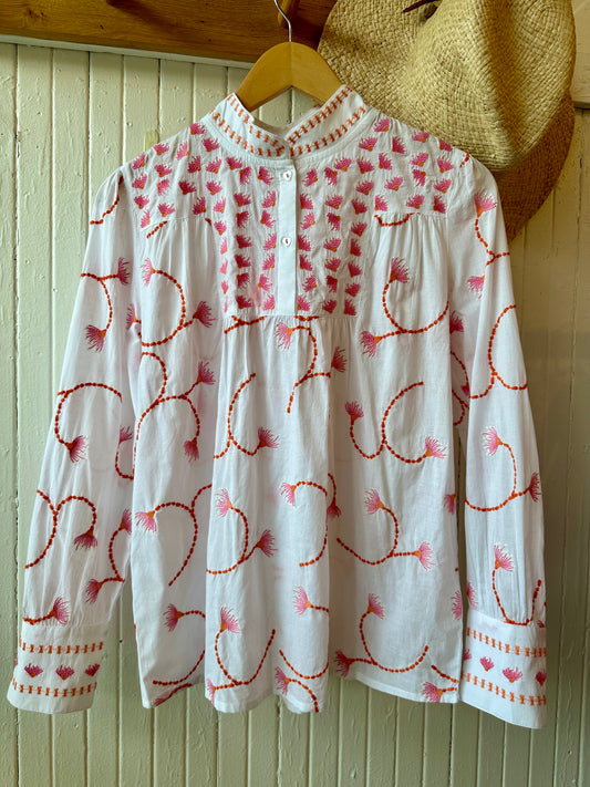Juniper Berry Blouse - Dandelion Embroidery