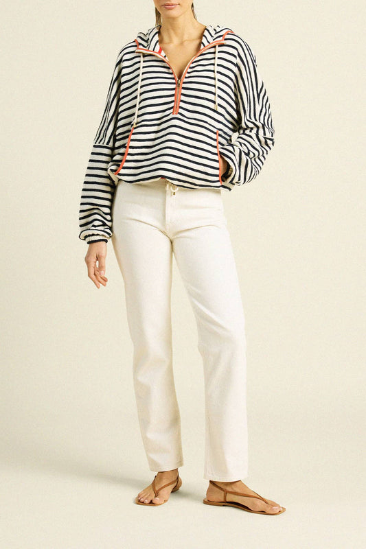 Andi Windbreaker Navy Stripe