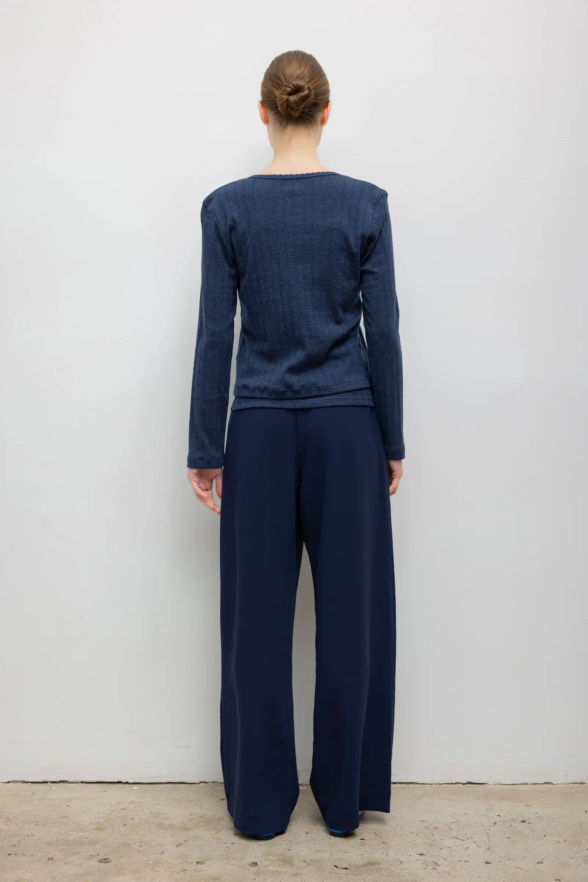 Pointelle Classic Cardigan Midnight