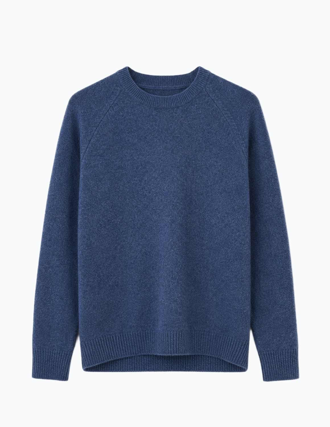 Crop Crew Sweater - Blue