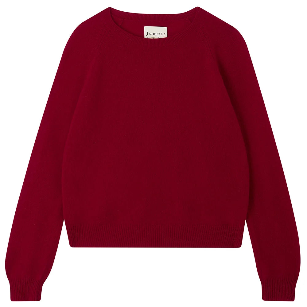 Crop Crew Sweater - Dull Red