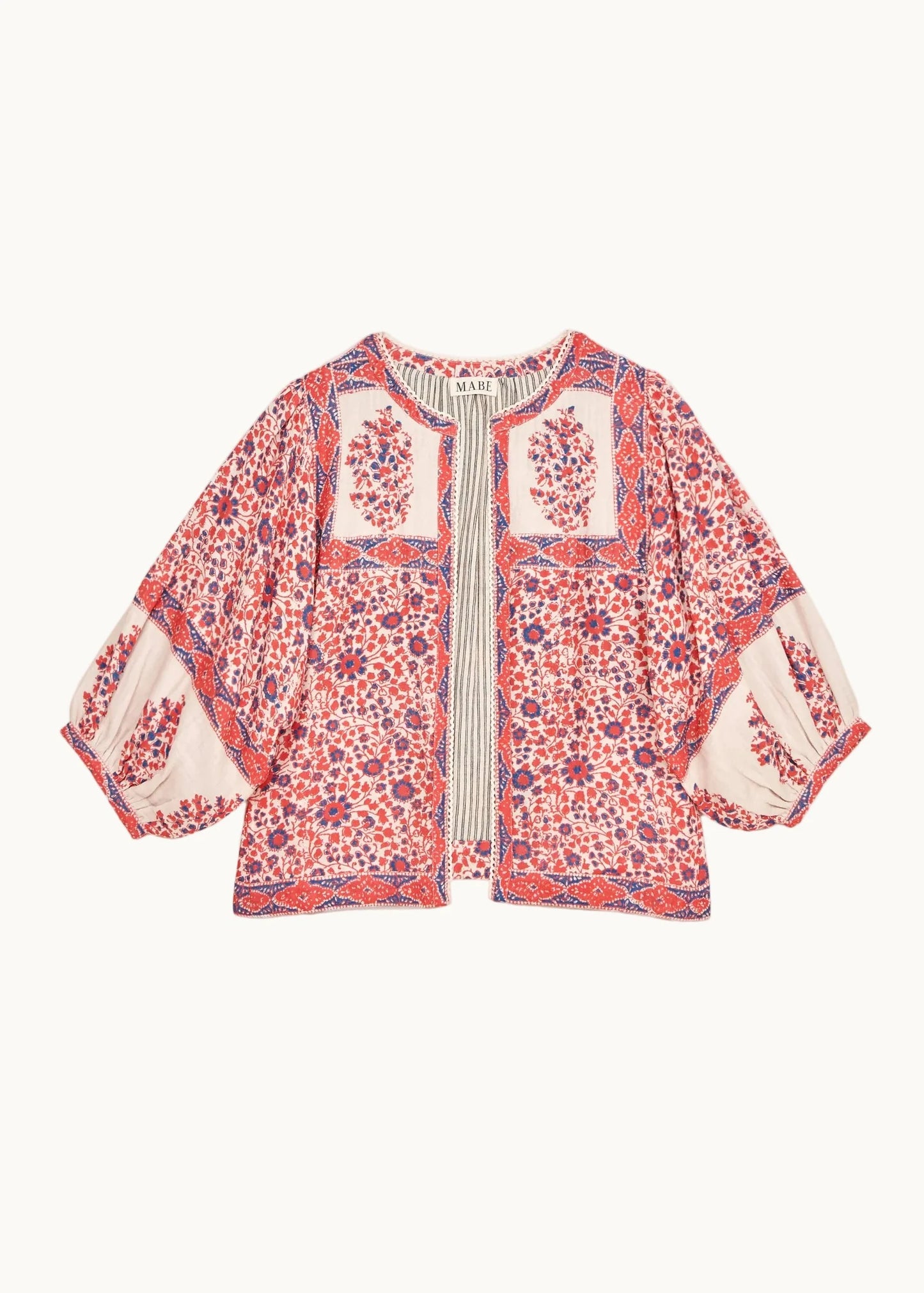 Della Print Jacket - Red