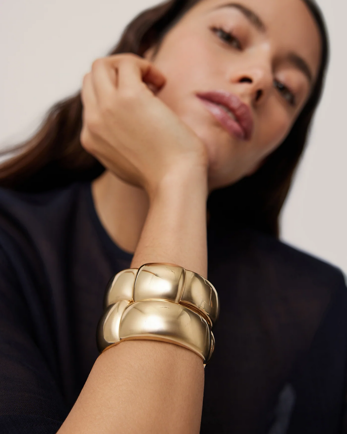 Jenny Bird Mega Woven Bracelet - Gold or Silver