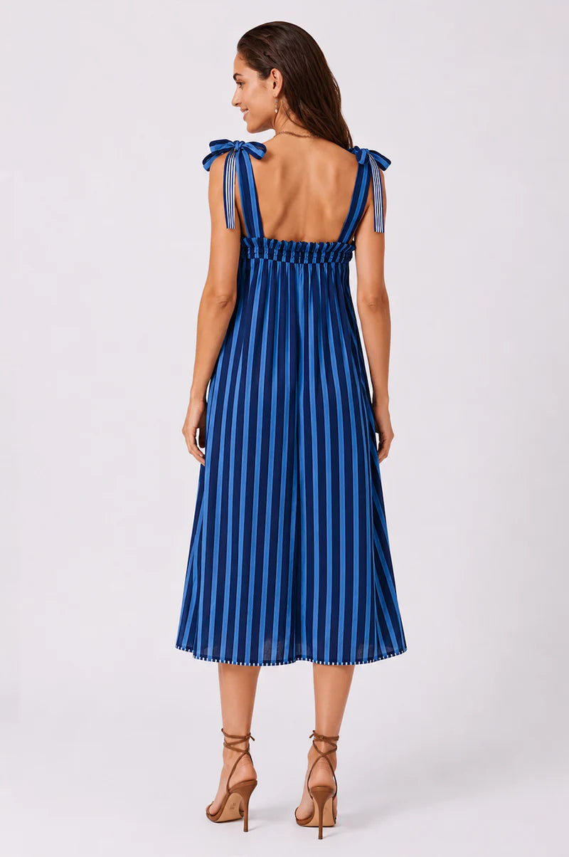 Parisa Dress - Stripped Blue
