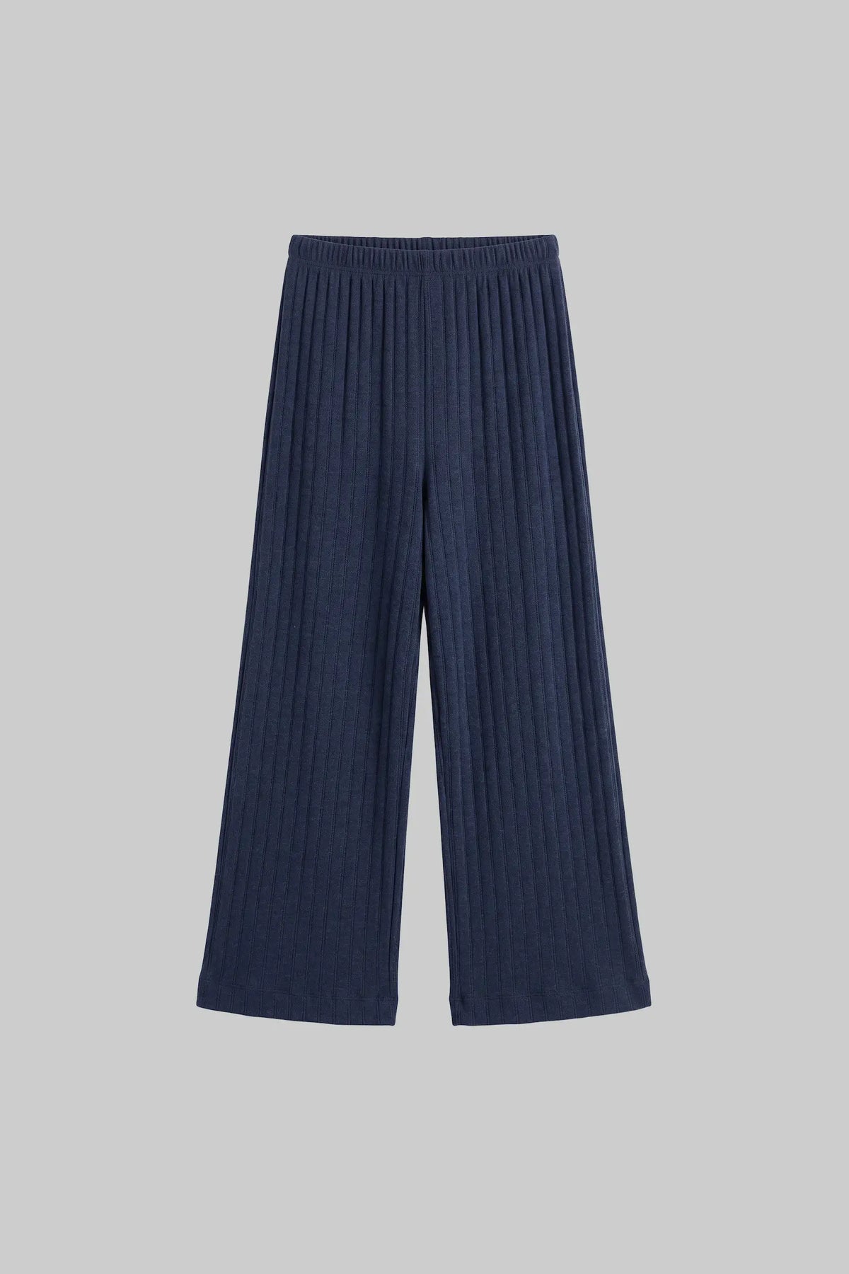 Pointelle Wide Leg Pant Midnight