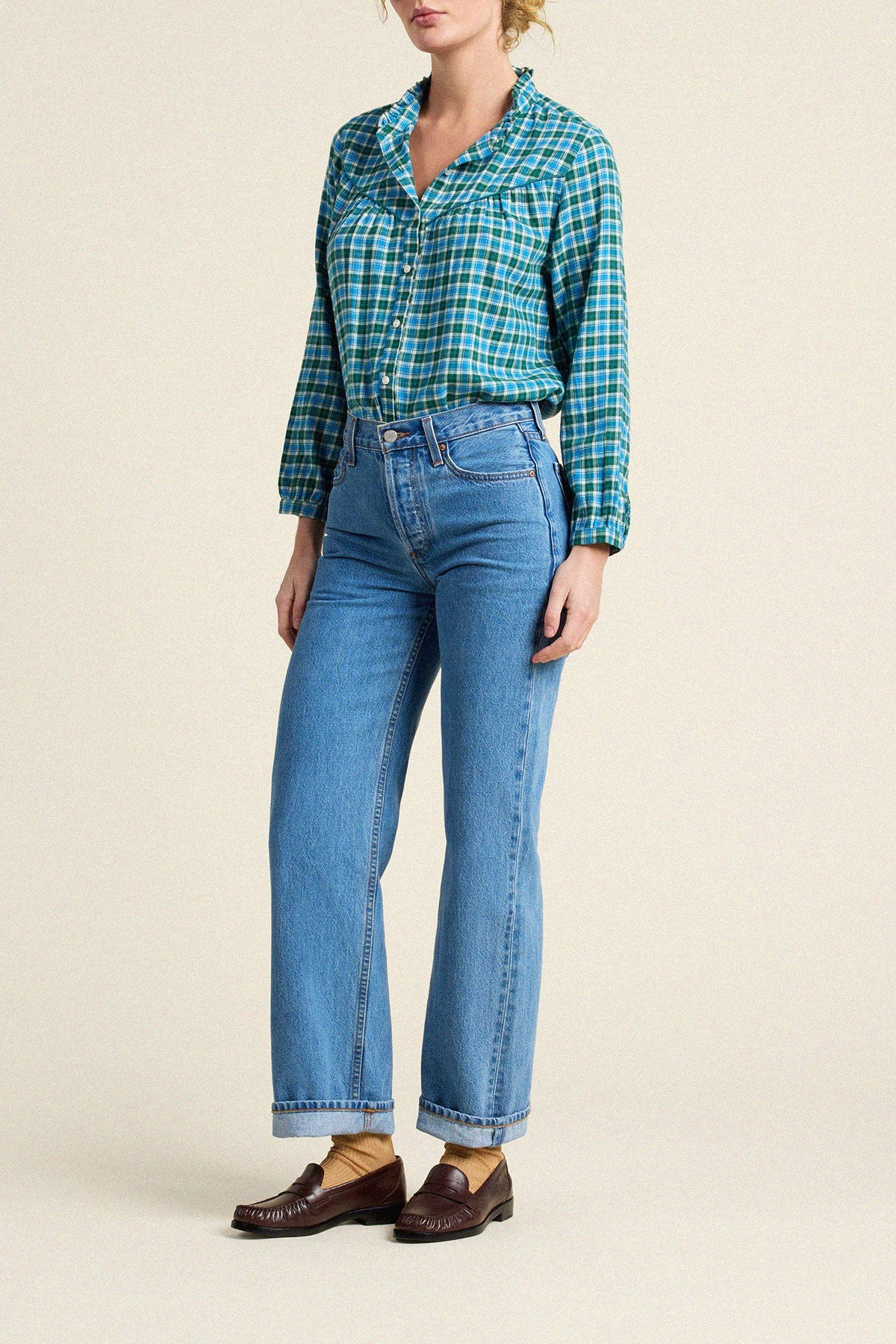 Ruth Shirt - Blue Plaid