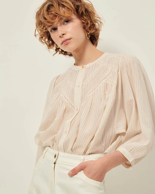 Savi Blouse - Sand Black