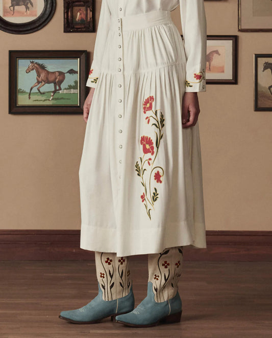 The Western Embroidered Highland Skirt