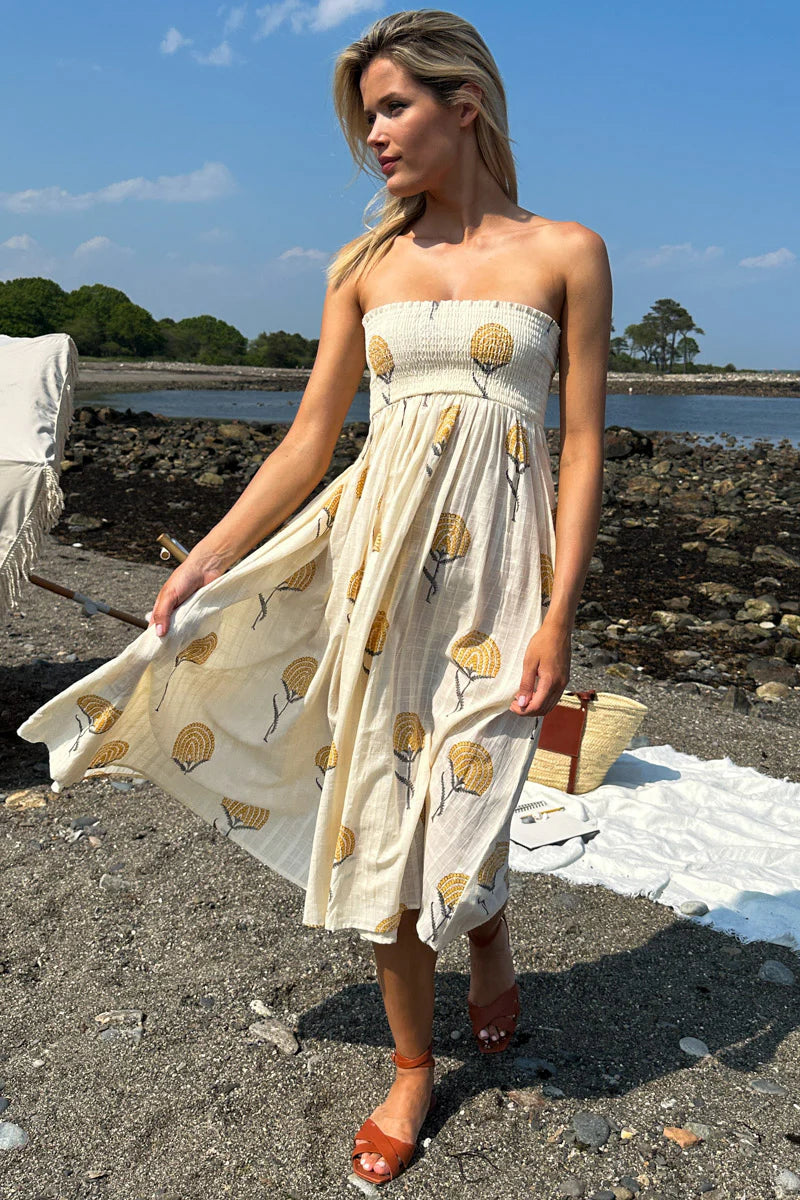 Smocked Maxi Skirt