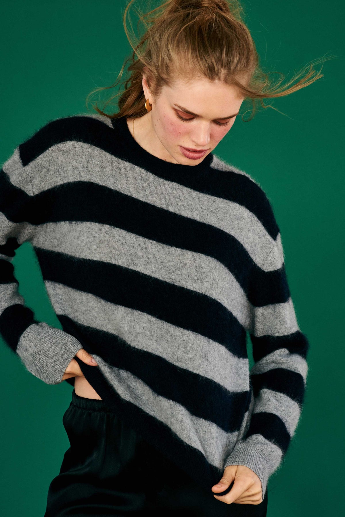 Brushed Stripe Crew